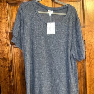 LuLaRoe Eloise Heathered Gray Top